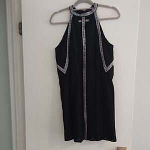 BCBGMaxAzria Black Mini Dress with White Accents